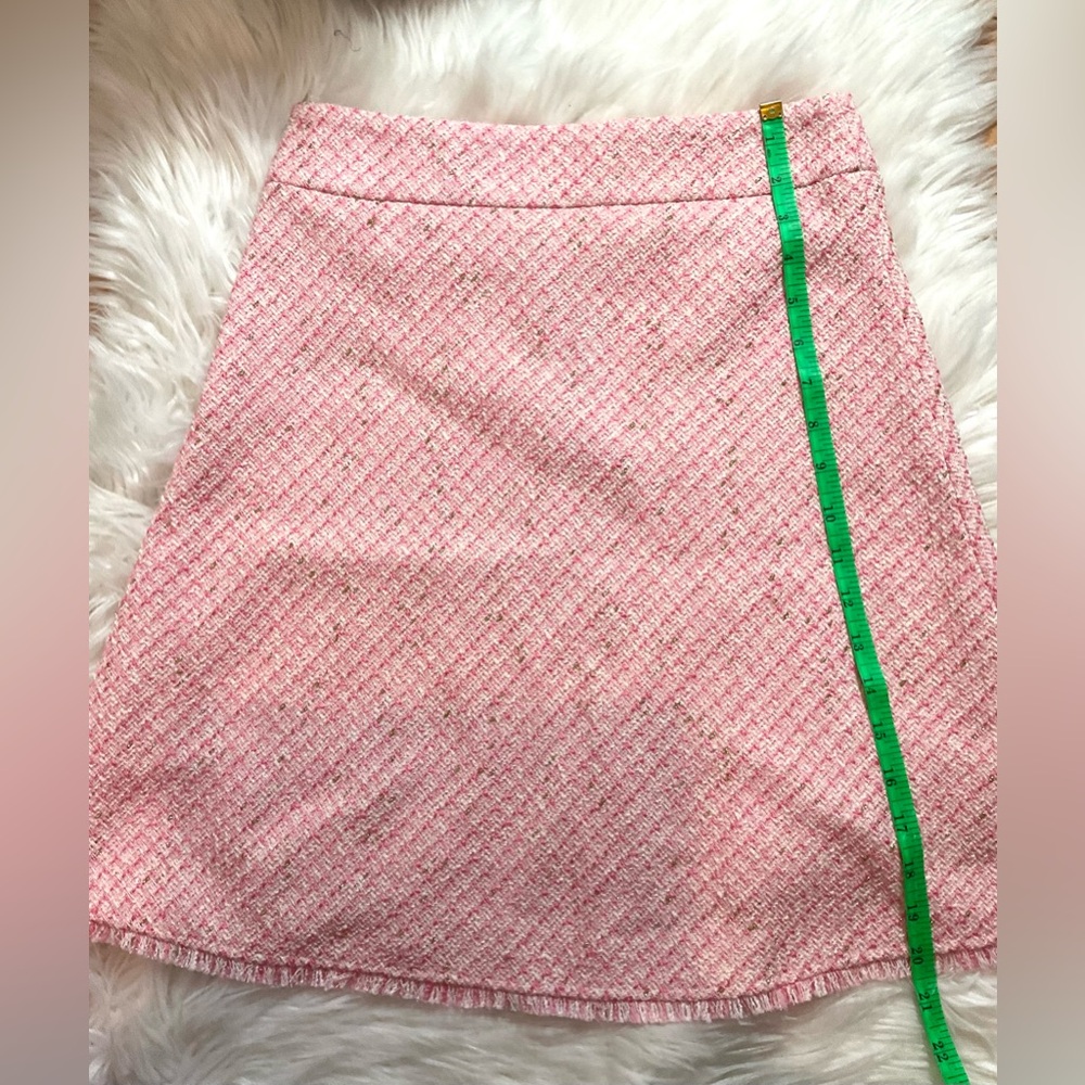 Elegant Pink Tweed Skirt - Picture 13 of 15
